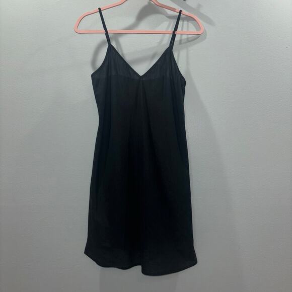 Theory Black 100% Cotton Slip Dress - Size 2- Little Black Dress LBD Slip Dress - Picture 3 of 9